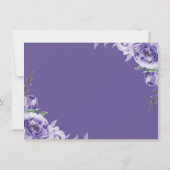 Lila Rose | Elegante Wasserfarbe Floral Boho Einladung (Rückseite)