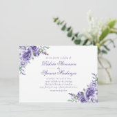 Lila Rose | Elegante Wasserfarbe Floral Boho Einladung (Stehend Vorderseite)