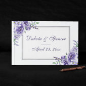 Lila Rose | Elegante Wasserfarbe Floral Boho Gästebuch