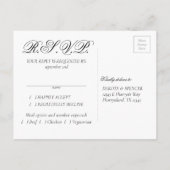 Lila Rose | Elegante Wasserfarbe UAWG Ankündigungspostkarte (Rückseite)