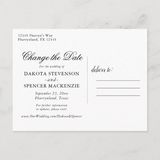 Lila Rose | Elegante Wasserfarbenänderung Ankündigungspostkarte (Rückseite)