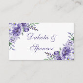 Lila Rose | Elegante Watercolor Floral Website Begleitkarte (Vorderseite)