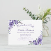 Lila Rose | Eleganter Abschluss Einladung (Stehend Vorderseite)