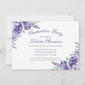 Lila Rose | Eleganter Abschluss Einladung (Vorderseite)