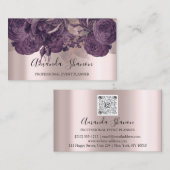 Lila Rose Eleganter Logo-Event-Planner Visitenkarte (Vorne/Hinten)