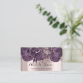Lila Rose Eleganter Logo-Event-Planner Visitenkarte (Stehend Vorderseite)