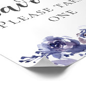 Lila Rose Eleganter Winter-Hochzeitspinner Poster (Ecke)