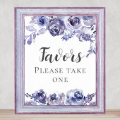 Lila Rose Eleganter Winter-Hochzeitspinner Poster