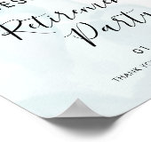 Lila Rose Eukalyptus-Blätter Altersvorsorge-Party Poster (Ecke)