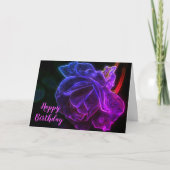 Lila Rose Fantasy Blume Geburtstag Karte (Vorderseite)