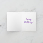 Lila Rose Floral Gold 80. Geburtstag Einladung (Innenseite)