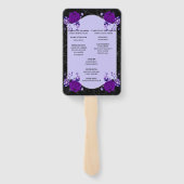 Lila Rose Floral Spiderweb Hochzeit im Herbst Fächer (Rückseite)