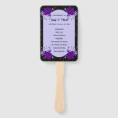 Lila Rose Floral Spiderweb Hochzeit im Herbst Fächer (Vorderseite)