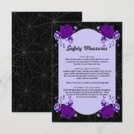 Lila Rose Floral Spiderweb Safety Measures Card Einladung