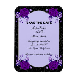 Lila Rose florale Spiderweb Wedding Save the Date Magnet