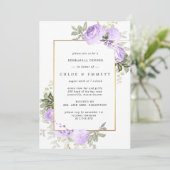 Lila Rose Florenz Probe Abendessen Einladung (Stehend Vorderseite)