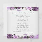 Lila Rose Frauen 40. Geburtstag Party Einladung (Rückseite)