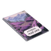 Lila Rose Garden Spiral Foto Notebook Notizblock (Rechte Seite)