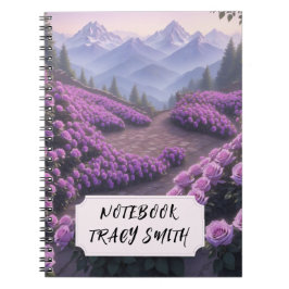 Lila Rose Garden Spiral Foto Notebook Notizblock
