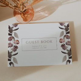 Lila Rose Garden Wedgebook Gästebuch