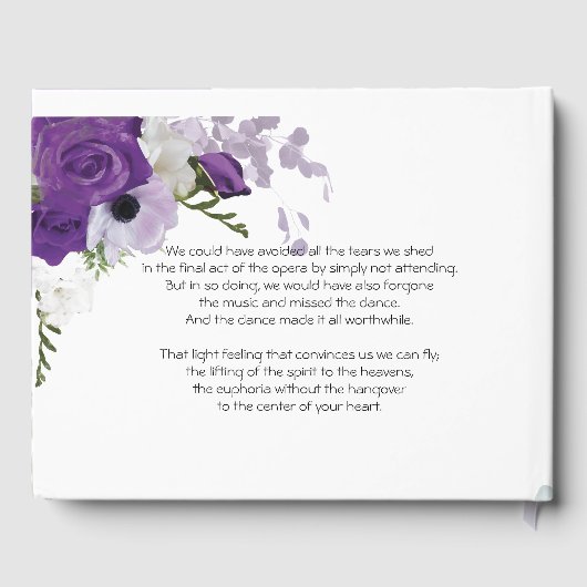 Lila Rose & Gästebuch (Rückseite)