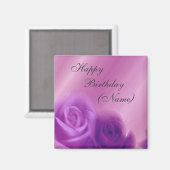 Lila Rose Geburtstagsmagnet Magnet (Vorderseite/Rückseite)