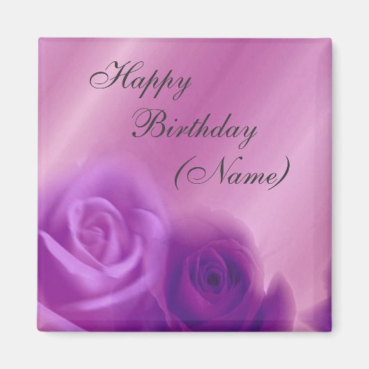 Lila Rose Geburtstagsmagnet Magnet (Vorne)