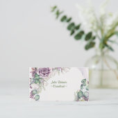 LILA ROSE GESCHÄFTSKARTE VISITENKARTE (Stehend Vorderseite)