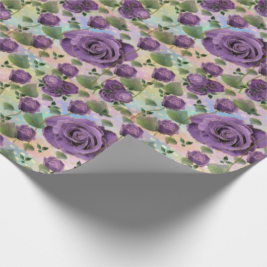 Lila Rose Geschenkpapier (Ecke)