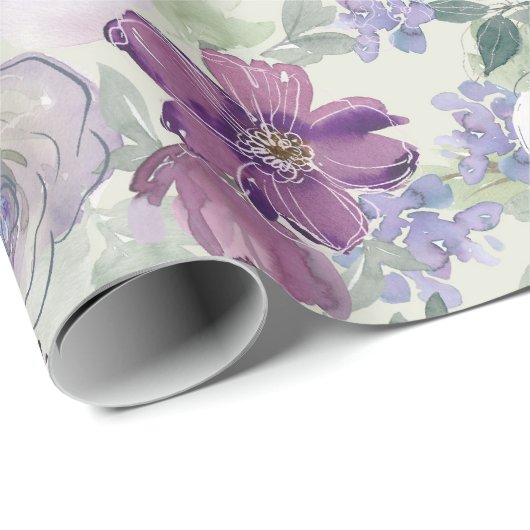 Lila Rose Geschenkpapier (Rolleneckpunkt)