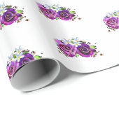 Lila Rose Geschenkwrap Geschenkpapier (Rolleneckpunkt)