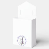 Lila Rose gestufte Blumenkuchen-Gefallen Geschenkschachtel (Geöffnet)