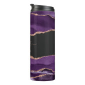 Lila Rose Gold Agate Dark Bridesmaid Hochzeit Thermosbecher (Nach rechts gedreht)