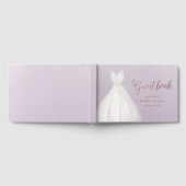 Lila Rose Gold Elegantes Dress Brautparty Gästebuch (Voll)
