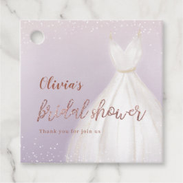 Lila Rose Gold Elegantes Dress Brautparty Geschenkanhänger