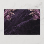 Lila Rose Gold Floral Script Hochzeit RSVP Begleitkarte (Rückseite)