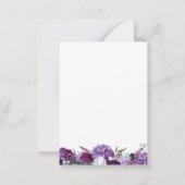 Lila Rose Gold Frame Brautparty Mitteilungskarte (Rückseite)