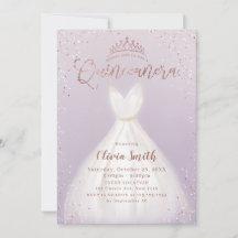 Lila Rose Gold Glitzer Kleid quinceañera