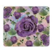 Lila Rose Gold Highlights Cutting Board Schneidebrett (Vorderseite)