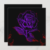 Lila Rose Gothday Einladung (Vorne/Hinten)