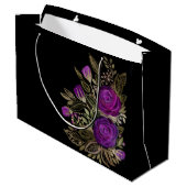 Lila Rose Große Geschenktüte (Rückseite Schrägansicht)