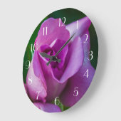 Lila Rose Große Wanduhr (Winkel)