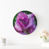 Lila Rose Große Wanduhr (Zuhause)