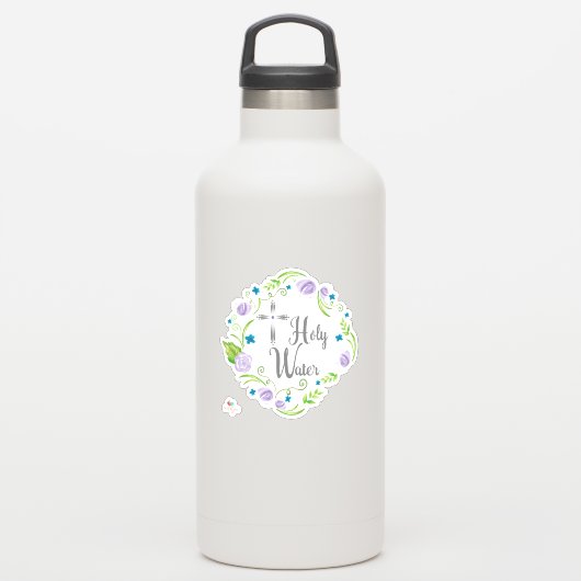 Lila Rose Heiliges Wasser Aufkleber (Wassserflasche)