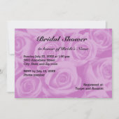 Lila Rose Hintergrund Brautparty laden ein Einladung (Vorderseite)