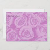 Lila Rose Hintergrund Brautparty laden ein Einladung (Rückseite)