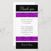 Lila Rose - Hochzeit & Geburtstag Dankeschön Dankeskarte (Vorne/Hinten)