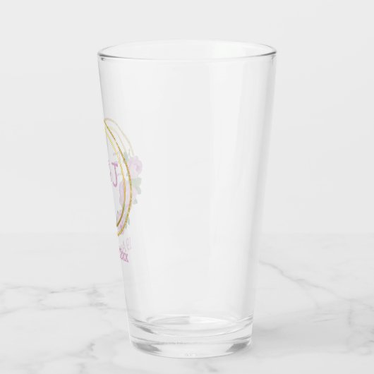 Lila Rose Hochzeit Glas (Links)