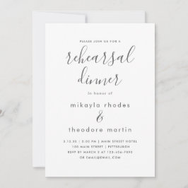 Lila Rose Hochzeit Probe Dinner Card Einladung
