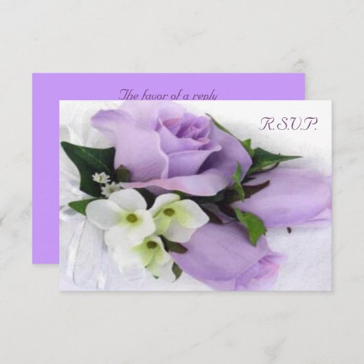 Lila Rose Hochzeit RSVP (Vorne/Hinten)